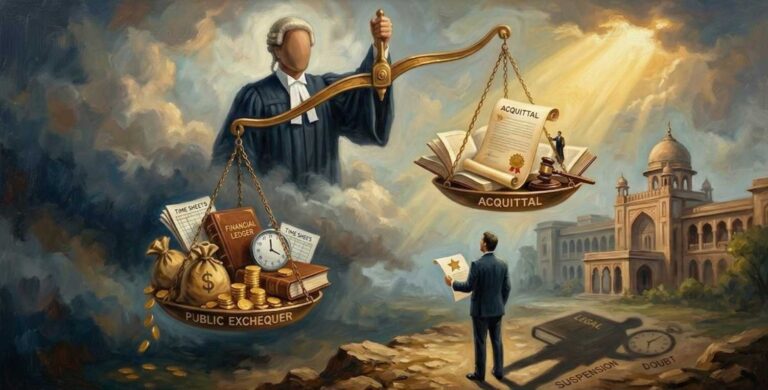 Litigation for back wages after acquitta