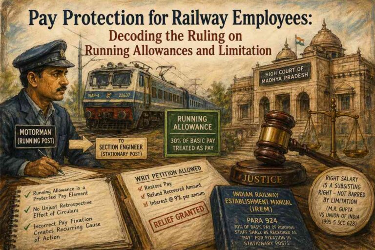 Pay protection for railway employees and running allowance explained